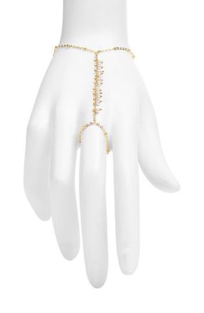 Vidakush Faux Pearl Cluster Hand Chain in Gold at Nordstrom, Size 6