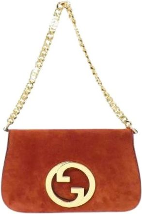 Gucci Pre-owned Clutches, female, Red, Size: ONE SIZE Pre-owned Suede Clutch