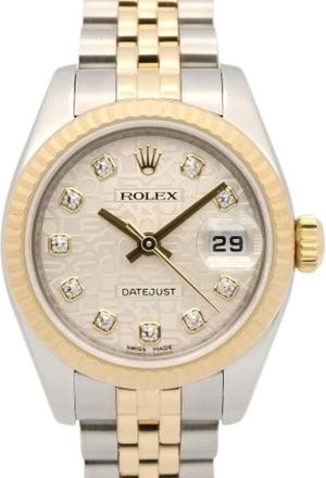 Rolex Pre-owned Vintage Datejust Wristwatch - - Pre-owned - Donna - Giallo - ONE SIZE