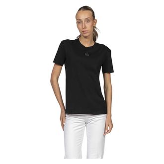 Dolce & Gabbana T-Shirts, female, Black, Size: 2XS T-Shirt M/Corta Giro