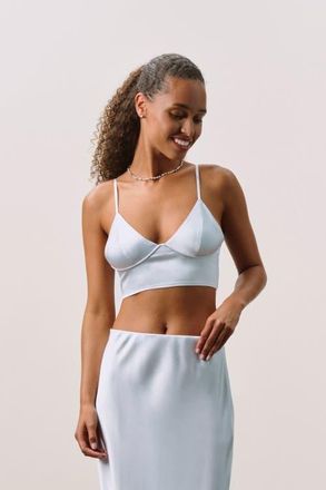 Naked Cashmere SASHA SILK BRALETTE in Cloud at Nordstrom, Size X-Small