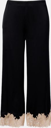 Rixo Marcela lace-trimmed wide-leg pants