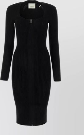 Isabel Marant ZAEL dress long sleeve ribbed wool blend