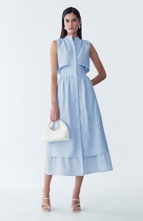 Willa Fallyn Midi Dress in Sky Blue - Wht at Nordstrom, Size 14