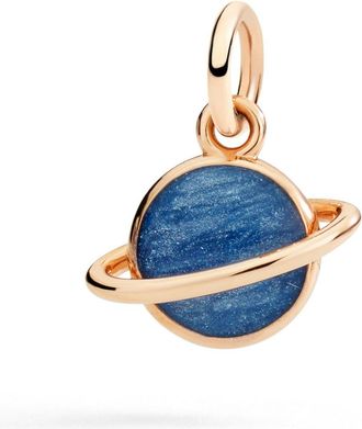 Dodo ROSE GOLD & ENAMEL PLANET CHARM