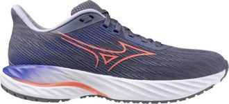 Mizuno Womens Wave Inspire Twenty One Sneaker In Blue Granite Striking Coral