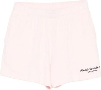 Sporty & Rich x Hotel du Cap Eden Roc Shorts con ricamo logo - Rosa
