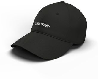 Calvin Klein Baseball Cap CALVIN KLEIN LOGO EMBROIDERY BASEBALL CAP, Herren, schwarz-weiss (schwarz, hellwei&szlig;), Web, Baumwolle, Caps Baseball Cap, Mit festem Schir