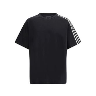Yohji Yamamoto Raw Edge 3-Stripes Short Sleeve Tee