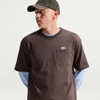 Nike Mens Nike Sportswear Premium Essentials T-Shirt in Brown | IH1123-237