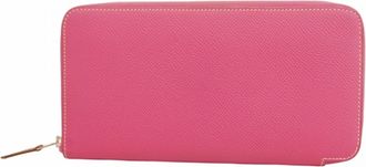 Herm&egrave;s Pink Epsom Leather Long Wallet (Bi-Fold) (Pre-Owned)