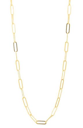 Argento Vivo Paperclip Chain Necklace in Gold at Nordstrom
