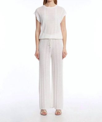Knitss Haven Pointella Detail Knit Pants In Pearly