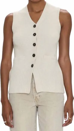 Pistola Denim Audra Vest In Soft Dove