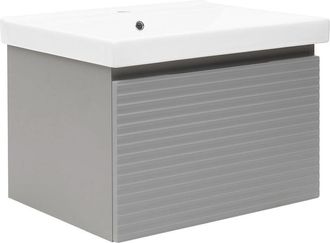Puma Naturel - Mueble De Ba&ntilde;o Con Lavabo Savona 78x43x44,8 Cm, Gris Mate (savona80gmu1)