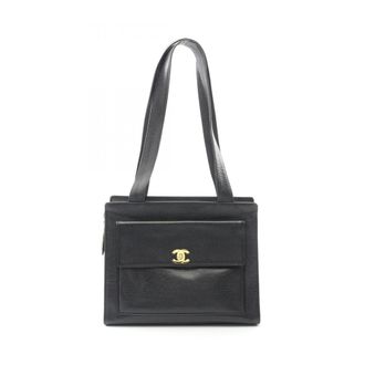 Chanel Black Leather Tote Bag (Pre-Owned)