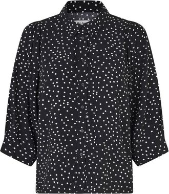 Lollys Laundry Mya LL Shirt - Dames - Overhemden - Zwart - S - Katoen - Overhemden