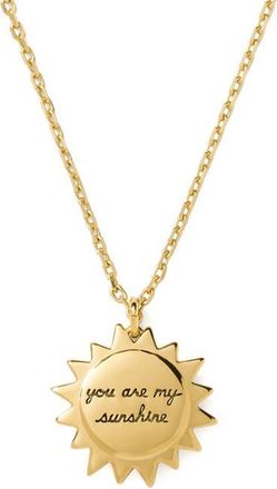 Kate Spade New York you are my sunshine pendant necklace in Clear/Gold. at Nordstrom