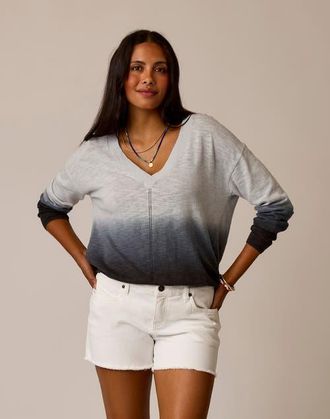 Carve Designs Georgie Sweater in Black Dip Dye at Nordstrom, Size Xx-Small