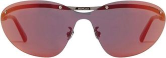 Moncler Gepolijste Metalen Rimless Ovalen Gespiegelde Zonnebril - Heren - Zonnebrillen - Oranje - ONE Size - Accessoires