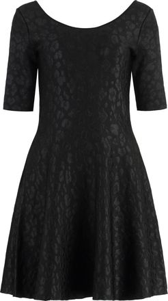 Versace Black Jacquard Print Mini-dress