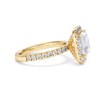 The Diamond Store Beatrice 3.55ct Lab Diamond Cushion Cut Engagement Ring in 18K Yellow Gold G/VS1
