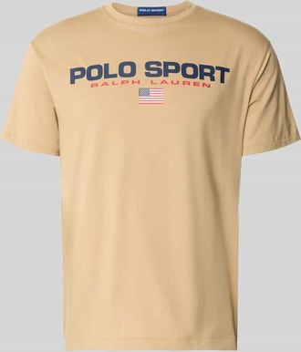 Polo Ralph Lauren Relaxed Fit T-Shirt aus reiner Baumwolle in Khaki, Gr&ouml;&szlig;e XXL