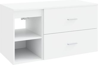 vidaXL Juego De Muebles De Ba&ntilde;o 2 Uds. Blanco Madera De Ingenier&iacute;a Vidaxl