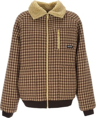Miu Miu Giacca a quadretti - Marrone