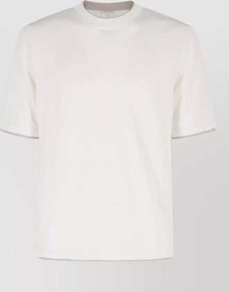 Eleventy short sleeve crew neck ribbed t shirt