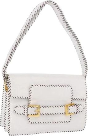 Fendi Pre-owned Vintage Schoudertas - Dames - Vintage Schoudertas - Wit - ONE Size - Leer - Vintage