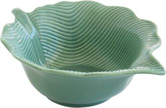 Easy Life Porcelain bowl 21x16 cm leaf shape in color box LEAVES LIGHT GREEN