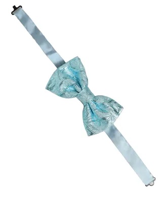 Dolce & Gabbana Floral Brocade Silk Bow Tie - Blue