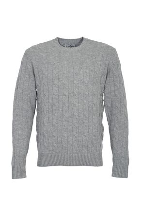 MC2 Saint Barth Braided Knit Wool Sweater With Ribbed Details