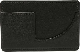 Patou JP leather cardholder - unisex - Calf Leather - One Size - Black