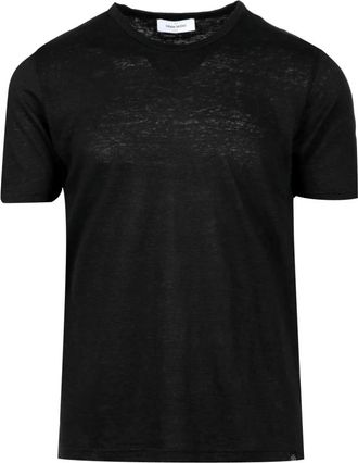Gran Sasso Crew Neck Short Sleeve - Heren - T-shirts - Zwart - 2XL - Linnen - Tops