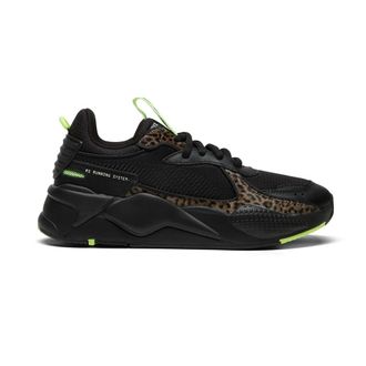Puma Womens Rs-X Animal Print Lace Up Sneakers Shoes Casual - Black, Black, 7.5 UK