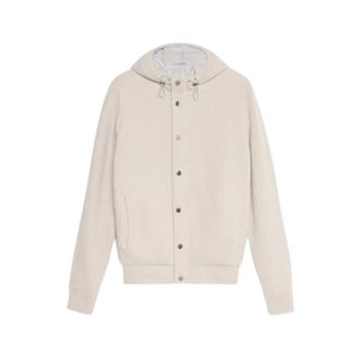 Ferrante Winter Jackets, male, Beige, 2XL, Chaqueta de punto canal&eacute; con cremallera