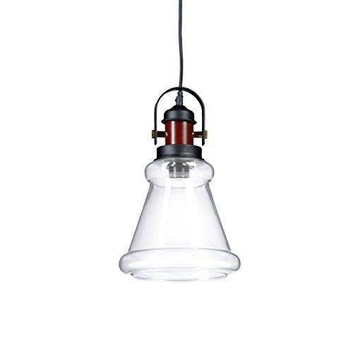 Relaxdays Pendelleuchte Mit Klarem Glasschirm – Höhenverstellbar 41-133 Cm, Industrial-Design, E27 Fassung