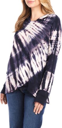 Karen Kane Tie Dye Asymmetric Hem Hoodie at Nordstrom, Size X-Small