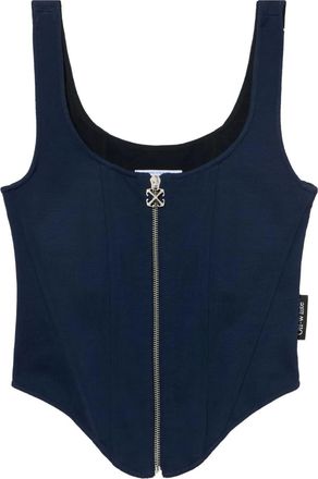 Off-white zipper corset top - Blue