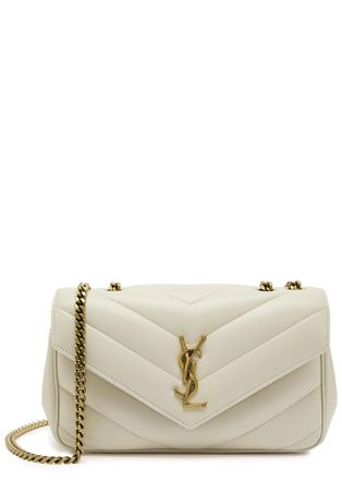 Saint Laurent Loulou Small Quilted Leather Shoulder bag - Cream - One Size