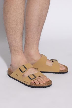 Birkenstock Arizona BS Slides, Mens, Beige