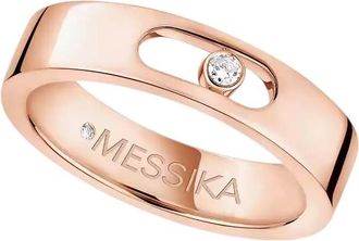 Messika Move Joaillerie Rose Gold Diamond Wedding Ring, Size 50