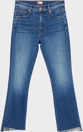 Mother The Insider Frayed Bootcut Ankle Jeans