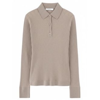 Max Mara Mxpgitano Polo Shirt - Knitwear - Mujer - Beige - S