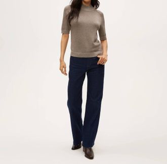 Michael Stars Sabel Metallic Sweater In Pewter