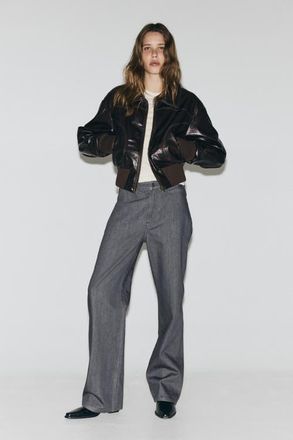 H&M Straight High Jeans in Denim Gray at Nordstrom, Size 16