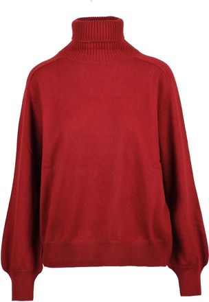 Ballantyne Cashmere Turtleneck Sweater with High Ribbed Collar and Relaxed Fit