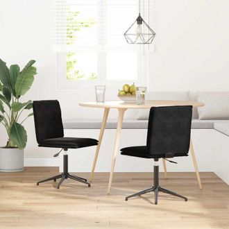 vidaXL Sillas De Comedor 2 Unidades Terciopelo Negro Vidaxl